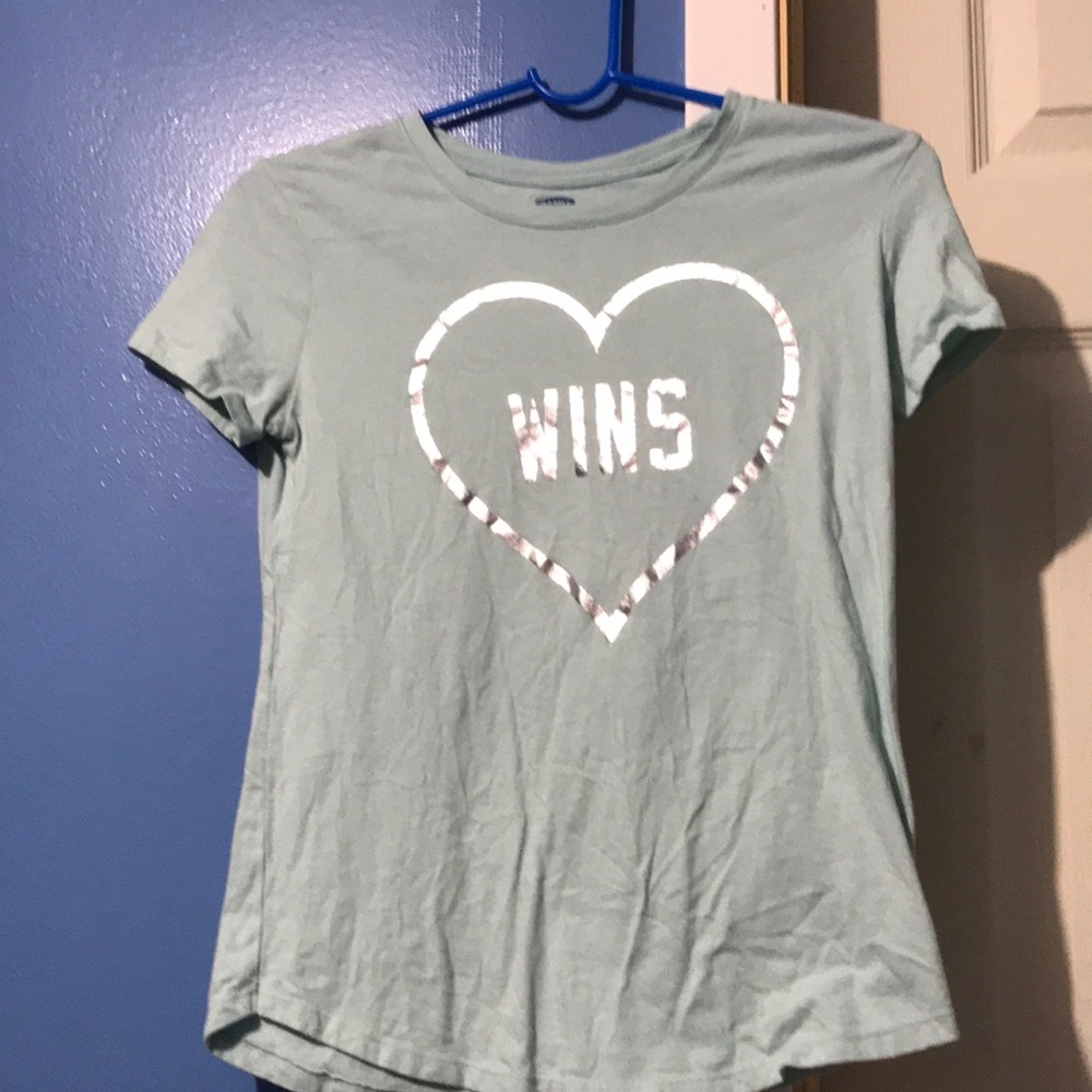 NWOT Teal Old Navy WINS Tee Sz XL 14